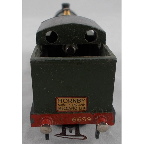 32 - Hornby Dublo. Pre-War GWR green 6699 0-6-2 3-rail tank locomotive No. EDL7, generally good plus to g... 