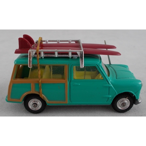 220 - Corgi. Surfing with BMC Mini Countryman No.485, generally excellent in excellent box, turquoise, yel... 