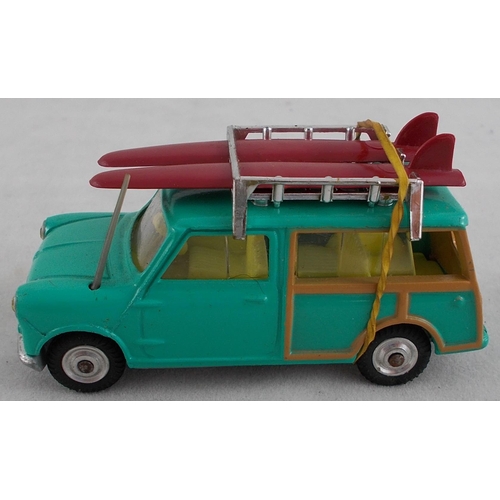 220 - Corgi. Surfing with BMC Mini Countryman No.485, generally excellent in excellent box, turquoise, yel... 