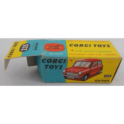 223 - Corgi. Austin Seven No.225, excellent in good plus Austin Se7en box (small tear to one end flap), re... 