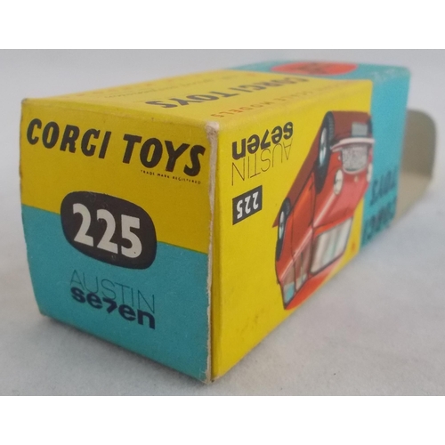 223 - Corgi. Austin Seven No.225, excellent in good plus Austin Se7en box (small tear to one end flap), re... 