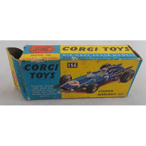 218 - Corgi. 1960s onwards racing car collection, generally excellent in good plus to good boxes, with Van... 