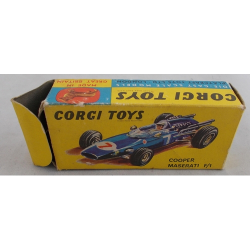 218 - Corgi. 1960s onwards racing car collection, generally excellent in good plus to good boxes, with Van... 