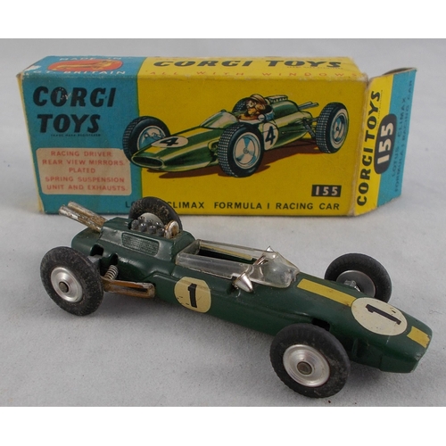 218 - Corgi. 1960s onwards racing car collection, generally excellent in good plus to good boxes, with Van... 