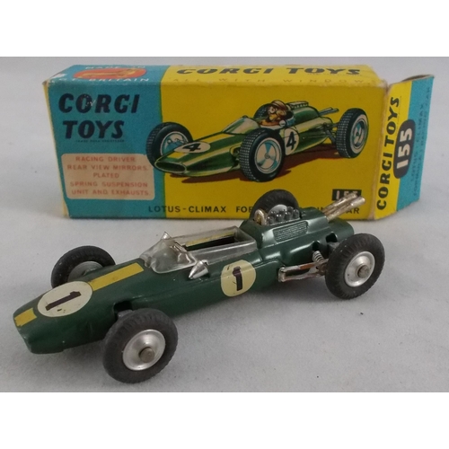 218 - Corgi. 1960s onwards racing car collection, generally excellent in good plus to good boxes, with Van... 