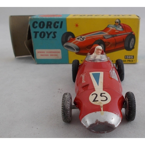 218 - Corgi. 1960s onwards racing car collection, generally excellent in good plus to good boxes, with Van... 