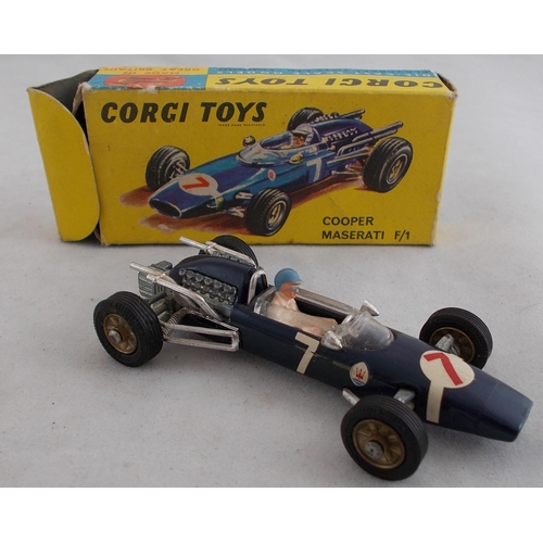 218 - Corgi. 1960s onwards racing car collection, generally excellent in good plus to good boxes, with Van... 