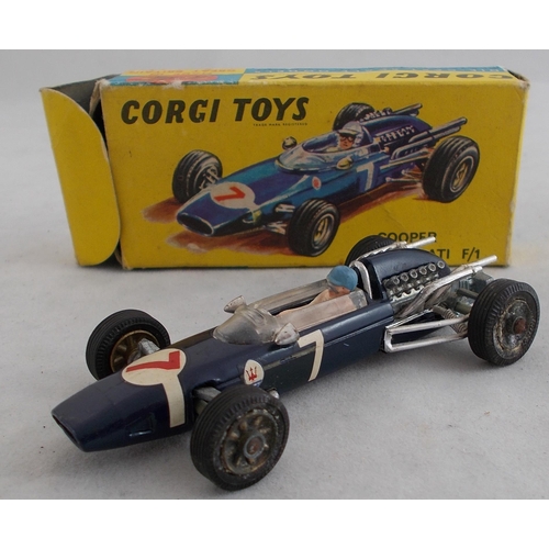 218 - Corgi. 1960s onwards racing car collection, generally excellent in good plus to good boxes, with Van... 