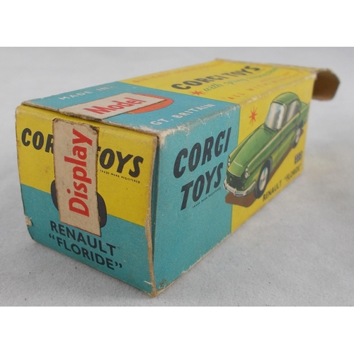 219 - Corgi. Pair of Renault Floride No.222, generally excellent in excellent to good plus boxes, with gre... 