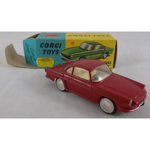 219 - Corgi. Pair of Renault Floride No.222, generally excellent in excellent to good plus boxes, with gre... 