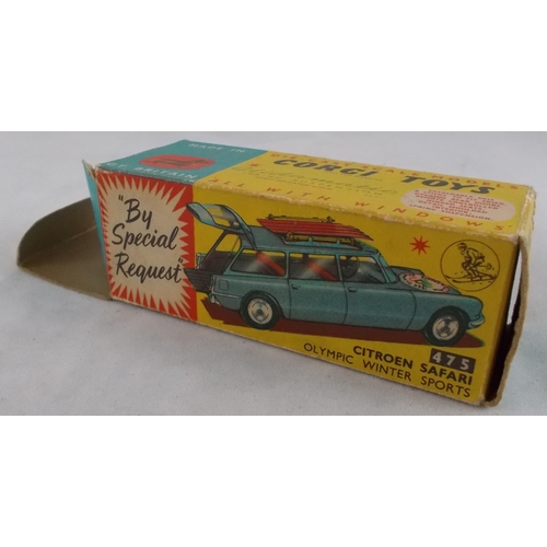 214 - Corgi. 1960s onwards Citroen pair, generally excellent to good plus in good boxes, with Le Dandy Cou... 