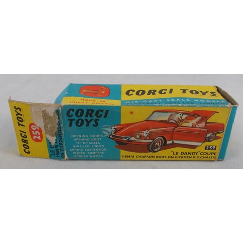 214 - Corgi. 1960s onwards Citroen pair, generally excellent to good plus in good boxes, with Le Dandy Cou... 