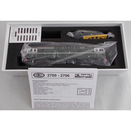 19 - Heljan. OO gauge BR green D5401 Class 27 No. 2700, excellent in excellent box with inner packing pie... 