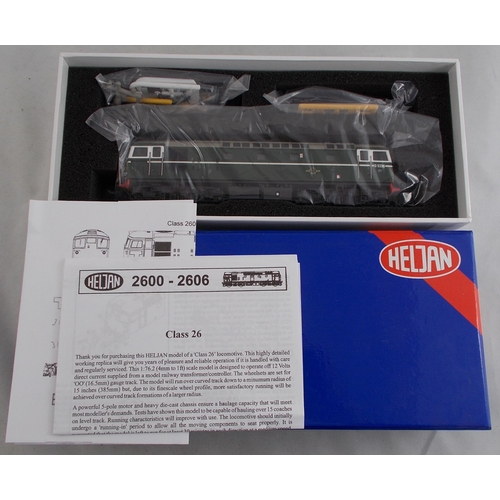 18 - Heljan. OO gauge BR green D5326 Class 26 No. 2601, excellent in excellent box with inner packing pie... 