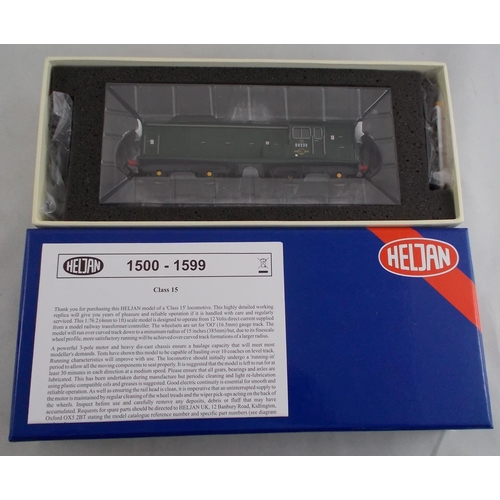 21 - Heljan. OO gauge BR green D8233 Class 15 No. 1503, excellent in excellent box with good plus lid (sm... 