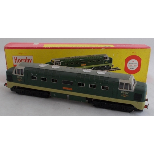 37 - Hornby Dublo. 2-rail BR two-tone green D9012 Crepello Deltic Diesel locomotive No. 2234, generally e... 