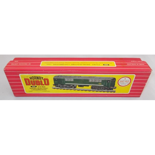 28 - Hornby Dublo 2-rail BR green D5702 Co-Bo Diesel-Electric locomotive No. 2233,  excellent in excellen... 