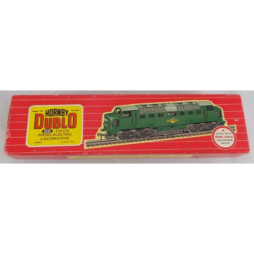 36 - Hornby Dublo. 2-rail BR green Co-Co Diesel-Electric locomotive No. 2232,  excellent in good plus box... 