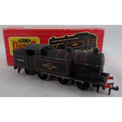 44 - Hornby Dublo. Pair of 2-rail locomotives, generally excellent in good plus boxes, with BR lined blac... 