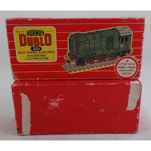 44 - Hornby Dublo. Pair of 2-rail locomotives, generally excellent in good plus boxes, with BR lined blac... 