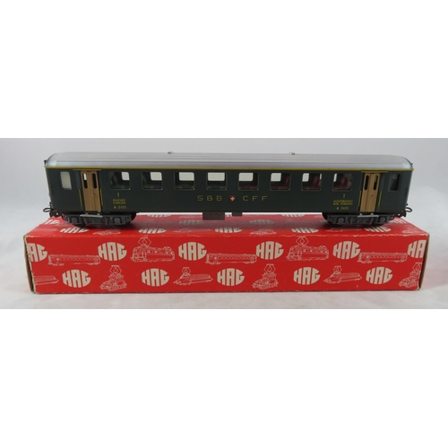 14 - HAG. HO gauge collection of coaches, generally excellent in good plus boxes, with SBB CCF green Nos.... 