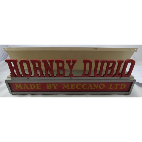 27 - Hornby Dublo. Illuminated Shop Sign, generally excellent in good plus box with corrugated card inner... 