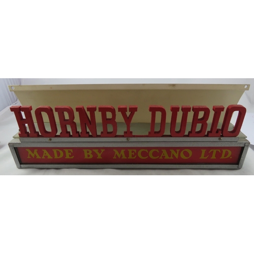 27 - Hornby Dublo. Illuminated Shop Sign, generally excellent in good plus box with corrugated card inner... 