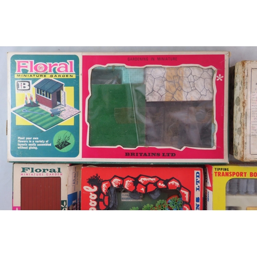 176 - Britains. Floral Miniature Garden collection, generally excellent to good plus in good plus boxes, w... 