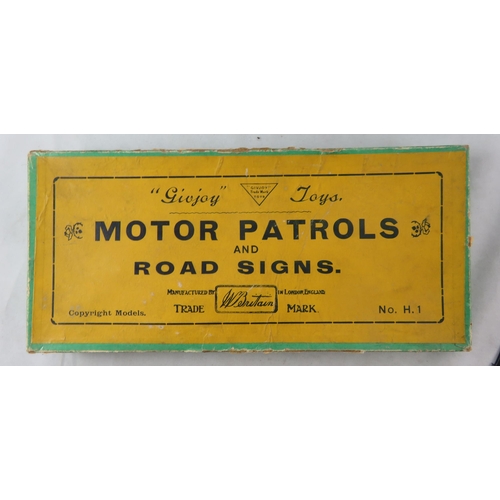 169 - Britains. Givjoy Toys Motor Patrols and Road Signs No. H.1, generally excellent (some minor corrosio... 