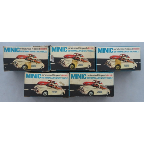 116 - Triang. Minic Motorways collection of cars, generally excellent with unapplied decals (decal sheet i... 