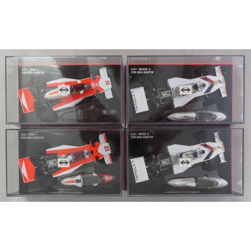 357 - Minichamps. 1/43rd scale McLaren Collection, generally excellent in excellent plastic display cases,... 