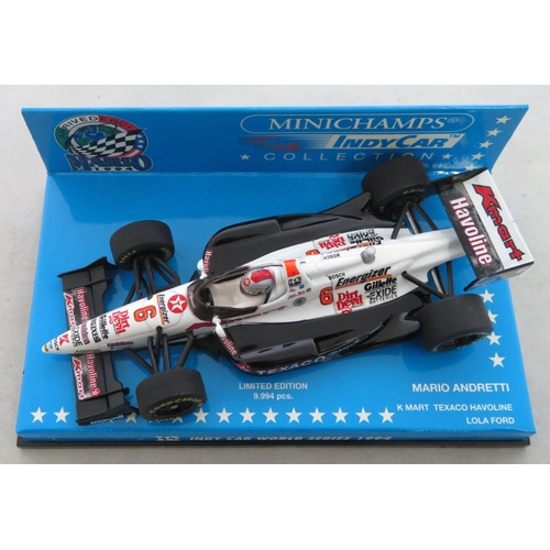 359 - Minichamps. 1/43rd scale Indy World  Car Series collection, generally excellent in excellent plastic... 