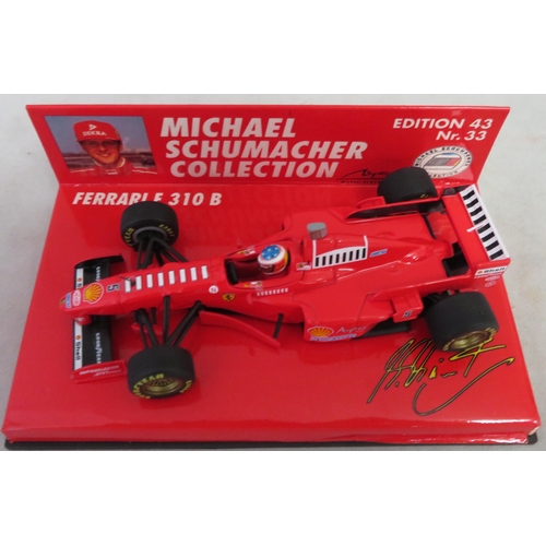 Minichamps. 1 43rd scale Michael Schumacher Collection generally excellent in excellent plastic dis