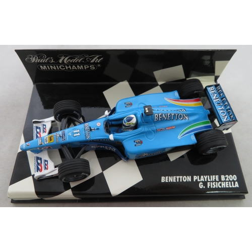 350 - Minichamps. 1/43rd scale motor racing collection, generally excellent in good plus plastic display c... 