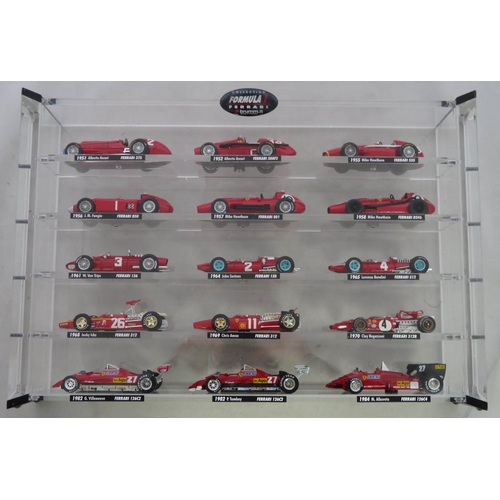 207 - Brumm. 1/43rd scale Ferrari Formula 1 collection, excellent in excellent clear perspex display case ... 