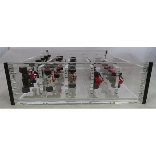 207 - Brumm. 1/43rd scale Ferrari Formula 1 collection, excellent in excellent clear perspex display case ... 