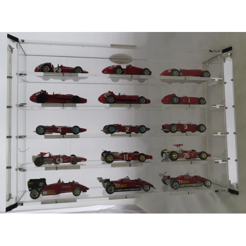 207 - Brumm. 1/43rd scale Ferrari Formula 1 collection, excellent in excellent clear perspex display case ... 