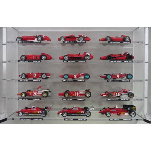 207 - Brumm. 1/43rd scale Ferrari Formula 1 collection, excellent in excellent clear perspex display case ... 