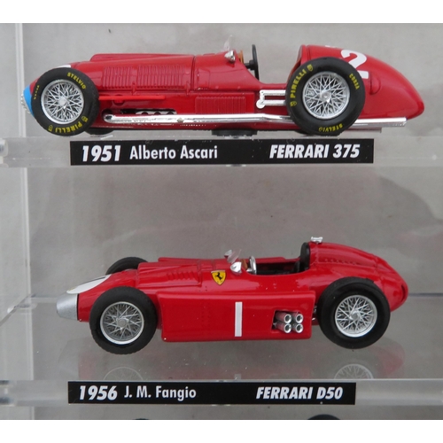 207 - Brumm. 1/43rd scale Ferrari Formula 1 collection, excellent in excellent clear perspex display case ... 