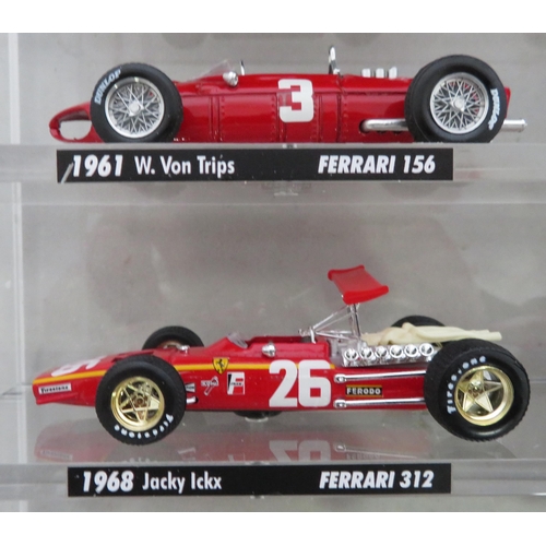 207 - Brumm. 1/43rd scale Ferrari Formula 1 collection, excellent in excellent clear perspex display case ... 