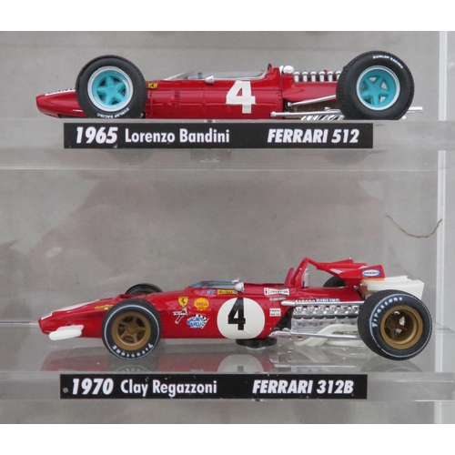 207 - Brumm. 1/43rd scale Ferrari Formula 1 collection, excellent in excellent clear perspex display case ... 