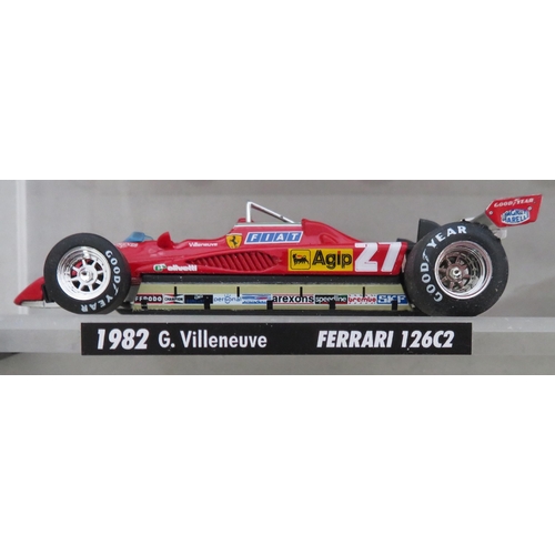 207 - Brumm. 1/43rd scale Ferrari Formula 1 collection, excellent in excellent clear perspex display case ... 