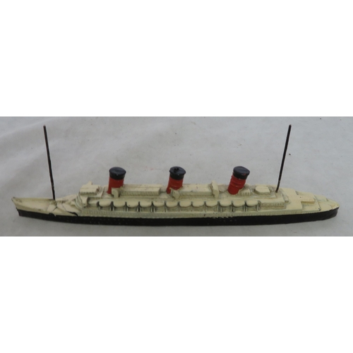 88 - Crescent Toys. Cunard White Star Line Queen Mary metal liner, generally excellent in good plus box. ... 