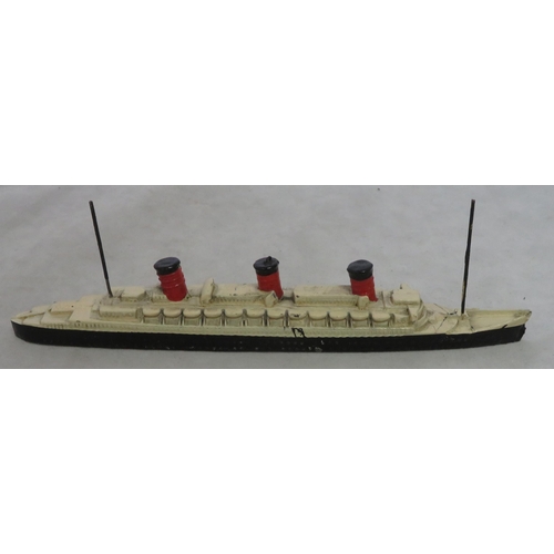 88 - Crescent Toys. Cunard White Star Line Queen Mary metal liner, generally excellent in good plus box. ... 