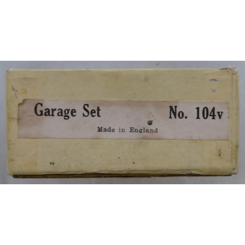 165 - Britains. Garage Set No.104v, generally excellent to good plus in good plus box (wear to box lid cor... 