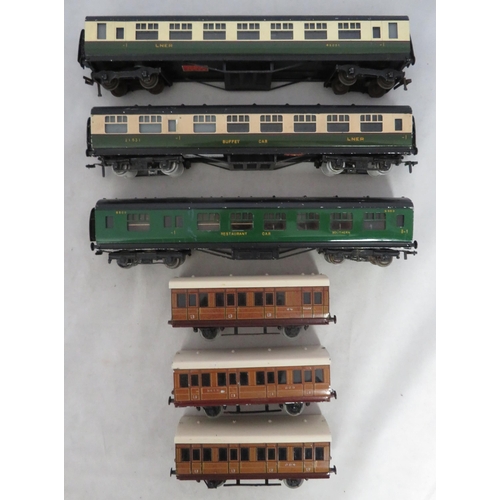 12 - Exley. OO gauge coaches, generally excellent to good plus, with LNER (2) including Buffet Car, South... 