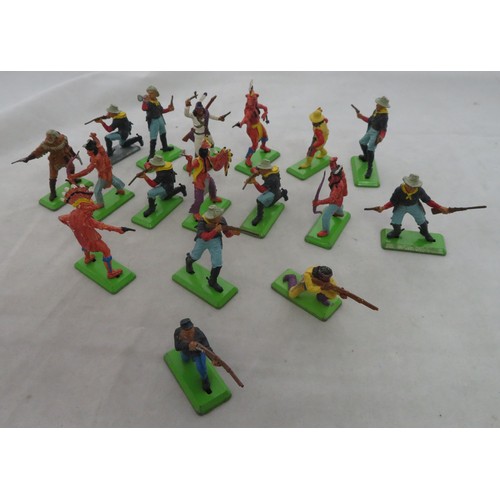 170 - Britains. 1970s onwards unboxed Deetail metal base collection of US 7th Cavalry foot (12) including ... 