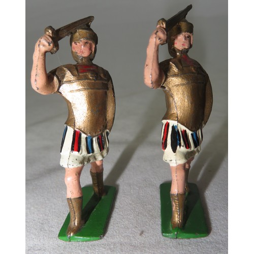 182 - John Hill & Co. 1950s Romans from Quo Vardis set, generally good plus, with decorated Chariot and wh... 