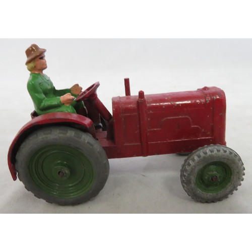 179 - Charbens. Farm Tractor and Reaper set, generally good plus, with maroon tractor and green hubs, Reap... 