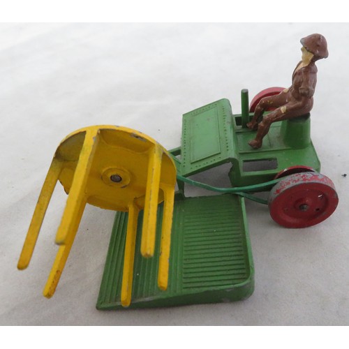 179 - Charbens. Farm Tractor and Reaper set, generally good plus, with maroon tractor and green hubs, Reap... 